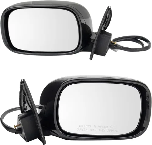 Vista 151 de TRQ Conjunto de 2 piezas de espejo lateral para conductor y pasajero, ajuste eléctrico, sin calefacción, sin memoria, color negro, compatible