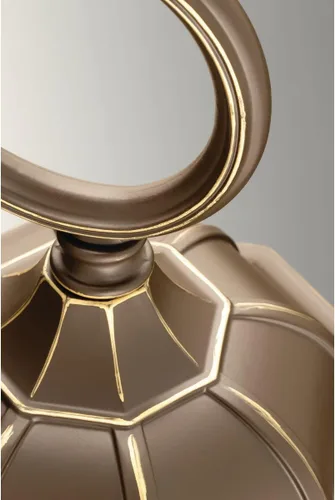 Vista 9 de Progress Lighting Verdae Collection - Farol de pared grande tradicional de cristal transparente con 3 luces, para exteriores, bronce antiguo