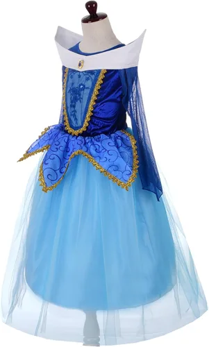 Vista 3 de Lito Angels Disfraz de princesa para niñas, disfraz de Halloween y Navidad con accesorios