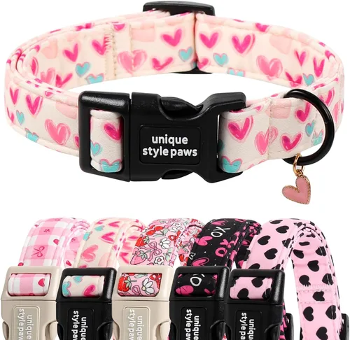 Vista 76 de Unique style paws Collar de perro con hebilla de plástico con colgante, collar de cachorro para primavera y verano, traje de baño para fiesta