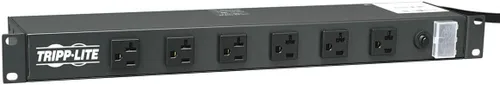 Vista 13 de Tripp Lite Regleta de alimentación PDU para montaje en rack de 12 tomas, enchufes frontales y traseros de grado de red, 15A, 120V, cable de 15 pies