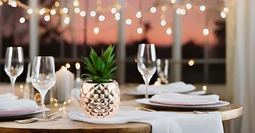 Vista 5 de Pretty Home - Piña suculenta artificial de 7.5 pulgadas, decoración de mesa