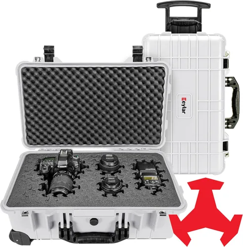 Vista 14 de Eylar Estuche rígido de 22 pulgadas con rodillo de mano con espuma Ragar XP Crosslink reconfigurable y reutilizable, impermeable, a prueba de golpes