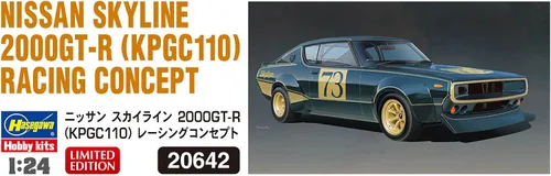 Vista 7 de Hasegawa 20642 1/24 Nissan Skyline 2000GT-R Racing Concept Model Kit, multicolor