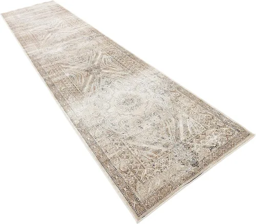 Vista 6 de Unique Loom Chateau Collection - Alfombra de área Wilson (3' x 13' 1", color beige/azul)