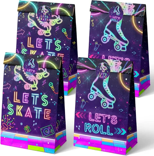 Vista 16 de OuteGo 24 bolsas de regalo de fiesta de béisbol con pegatinas - Bolsas de golosinas y regalos de fiesta para fiestas de cumpleaños de niños