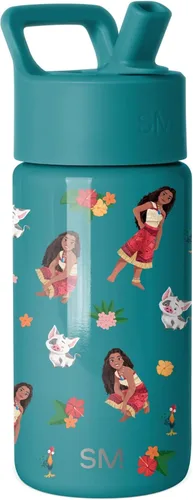 Vista 51 de Simple Modern Kids Summit - Botella de agua con tapa con pajilla, vaso de acero inoxidable de 14 onzas con aislamiento para niñas, para la escuela