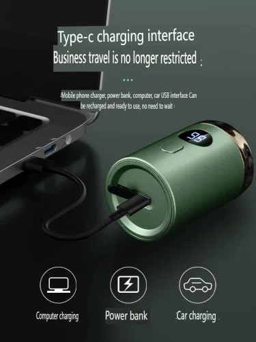 Vista 3 de Mini afeitadora eléctrica con bolsillos para hombres, gran cabezal de afeitado flotante, afeitado rápido, mini afeitadora portátil IPX7, pantalla