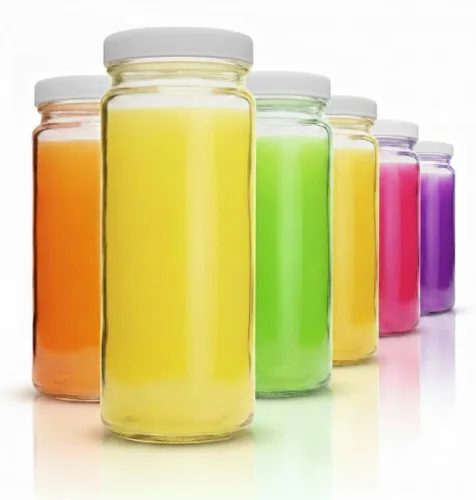 Vista 10 de All About Juicing Juego de 6 botellas de agua de vidrio transparente, boca ancha con tapas para jugos, batidos y bebidas, 16 onzas, duraderas Tapas