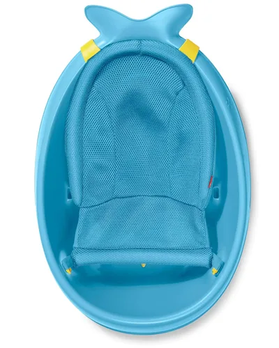 Vista 8 de Skip Hop Bañera para bebé, bañera inteligente de 3 etapas, Moby, azul (paquete de 2)