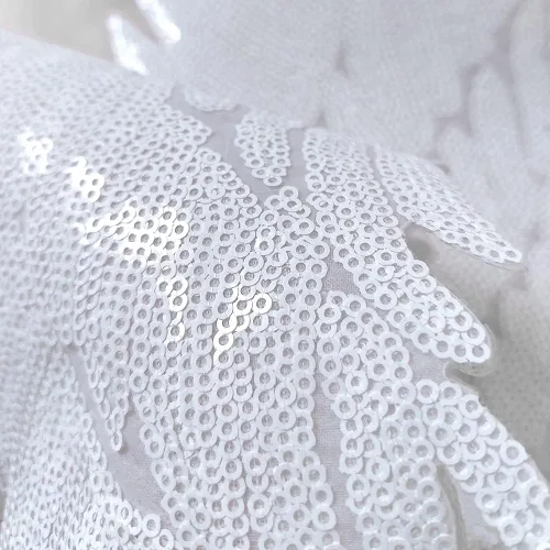 Vista 3 de LOCOMO Parche para coser con alas de ángel de lentejuelas grandes para decoración de ropa y chaqueta Blanco