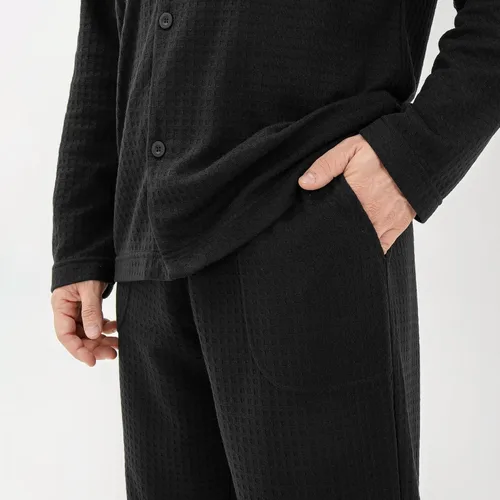 Vista 23 de DAVID ARCHY - Pijama de algodón con botones para hombre