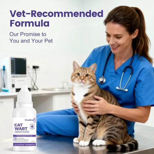 Vista 6 de Removedor de verrugas para gatos y perros, fórmula natural para apoyar el acné felino, marcas de piel, papiloma de perro y eliminación de verrugas