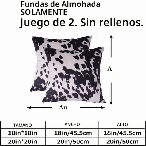 Vista 2 de Fundas de Almohada Decorativas de Terciopelo, Funda de Cojín Cuadrada Decorativa en Blanco y Negro, Estampado de Piel de Vaca, Funda de Almohada