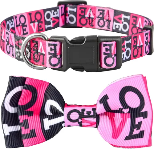 Vista 8 de Collar para perro con bandera estadounidense con pajarita, 4 de julio, para perros grandes, medianos y pequeños
