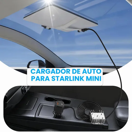 Vista 5 de Starlink Mini 105W - Cargador de coche de 12 V/24 V a 30 V CC-CC, salida estable regulada de 30 V con voltímetro en tiempo real, cable