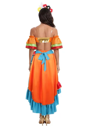 Vista 2 de Disfraz de Bailarina Bombshell Bonanza para Mujer Multicolor
