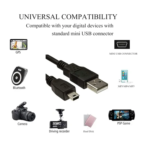 Vista 6 de Cable USB UC-E4, compatible con Nikon D610 D2 D3 D3X D100 D90 D80 D70S D70 D60 D50 D40 D40X D200 D300 D3000 D3100S D3100 D7000 D700 0 cable
