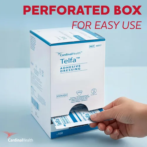 Vista 5 de Covidien Telfa 6017 apósito adhesivo, esterilizado en paquete para despegar, de 2 x 3 pulgadas (paquete de 100 unidades)