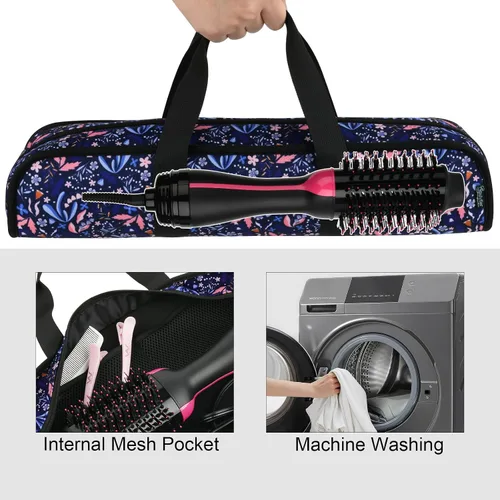 Vista 9 de Estuche de viaje para cepillo secador de pelo, bolsa de transporte de almacenamiento para cepillo secador de pelo Revlon Original 1.0/Plus 2.0