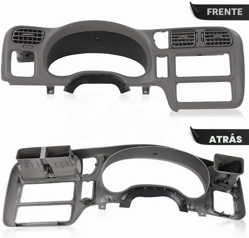 Vista 5 de CHEDA - Bisel de tablero compatible con Chevy S10 GMC Sonoma Jimmy Blazer 1998-2004 No se ajusta a doble DIN Gris