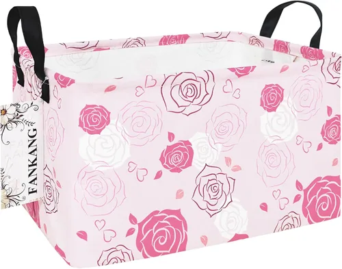 Vista 20 de Canasta plegable de almacenamiento para guardería, con revestimiento de polietileno impermeable, de grand tamaño, para niños y niñas, oficina