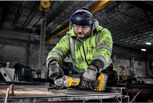 Vista 8 de DEWALT Amoladora angular inalámbrica sin escobillas de 20V MAX XR, 4-1/2 pulg. - 5 in., Velocidad variable, antirrotación, interruptor de paleta