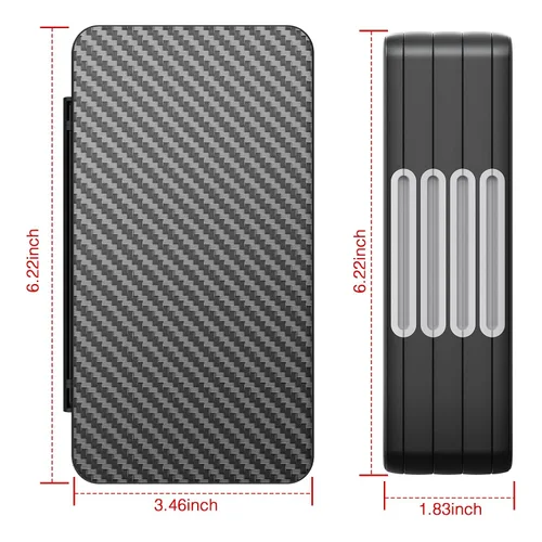 Vista 5 de HEIYING Funda para tarjetas de juego compatible con Nintendo Switch & Switch OLED, almacenamiento portátil para tarjetas de memoria de juegos Switch