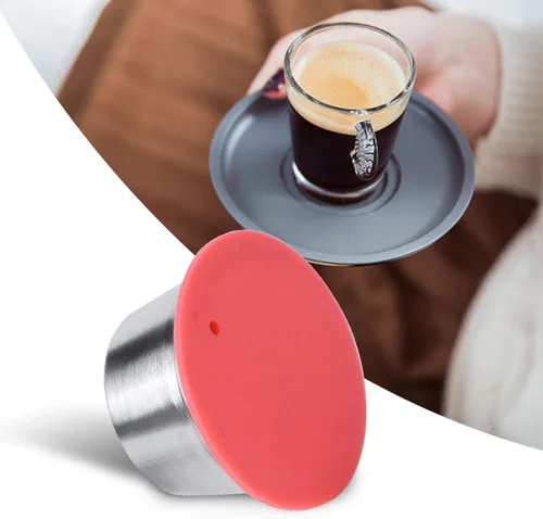 Vista 8 de FDIT Taza de cápsula de café recargable reutilizable de acero inoxidable apta para cafetera Gusto compatible con el juego de cápsulas de café Gusto