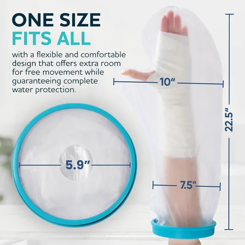 Vista 3 de Funda de fundición de brazo grande para ducha – Protector de fundición 100% impermeable para ducha Cubierta fundida con sello hermético – Brazo