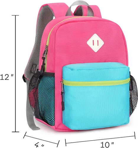 Vista 2 de STEAMEDBUN Mochila para niñas de 2 a 4 años, mochila de jardín de infantes para niñas, mochila preescolar, mini