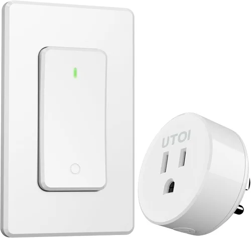 Vista 10 de Toma de control remoto UTOI con interruptor de pared inalámbrico, salida de 15 A Control lamps, fans and household appliances without wiring or