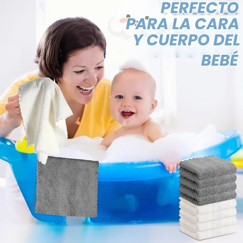 Vista 5 de Mixweer - Paquete de 40 paños para eructos para bebé, 20 x 10, gris claro
