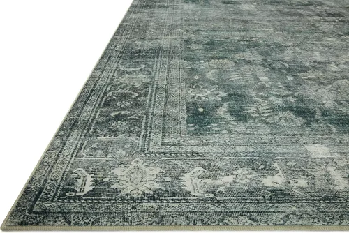 Vista 7 de Loloi Magnolia Home de Joanna Gaines, Colección Banks BAN-03 Azul/Laguna, 2 pies 3 pulgadas x 3 pies 9 pulgadas, altura de pelo de.13 pulgadas