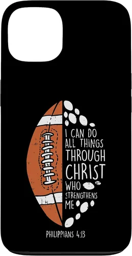 Vista 7 de Funda de regalo para iPhone 16 American Football I can do things Bible God Jesus