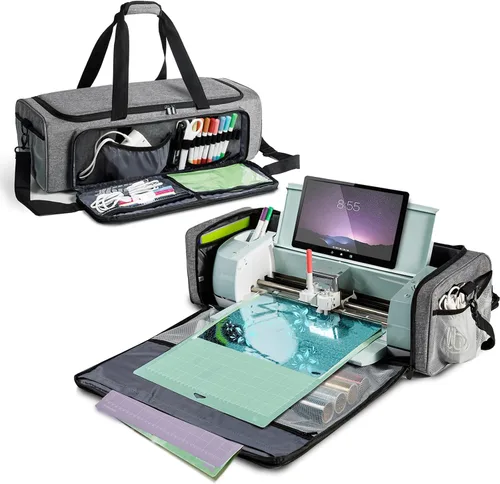 Vista 12 de IMAGINING Bolsa de transporte para Cricut Explore 5, almacenamiento de gran apertura para accesorios y proveedores Cricut