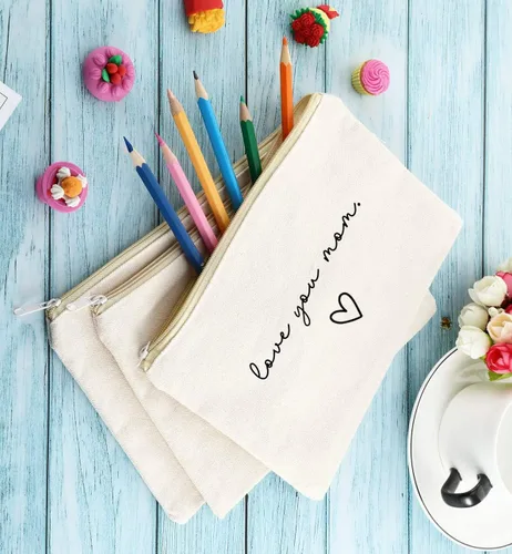 Vista 3 de Love You Sister, Love You Mom, Love You Friend, Sending Love, Bolsa de cosméticos, bolsa de maquillaje, regalo para ella