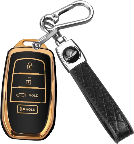 Vista 13 de Funda para llavero de Toyota con 3 botones (oro/negro)