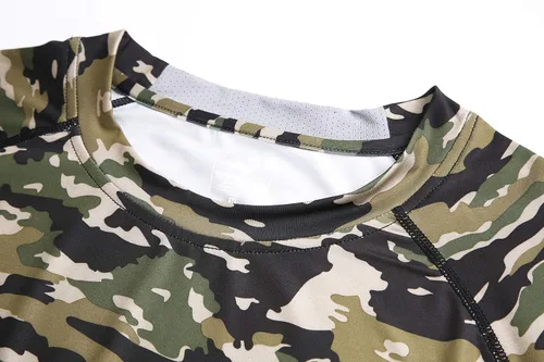 Vista 4 de NOOZ Camisa de compresión de manga larga con cuello redondo para hombre
