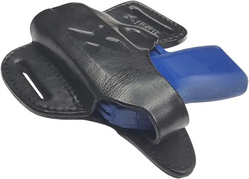 Vista 3 de VlaMiTex Funda de cuero B28 compatible con Taser Pulse y Taser Pulse Plus Negro