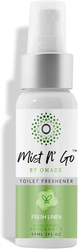 Vista 58 de Mist N' Go by Omaze - Aerosol de Baño de Viaje para Inodoro Eliminador de Olores - Aerosol de Inodoro de Viaje para Ambientador de Aire de Baño