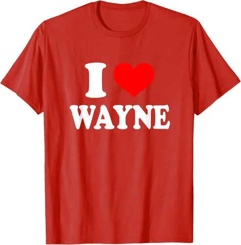 Vista 96 de Wayne - Camiseta I Heart Wayne - I Love Wayne, Negro, S