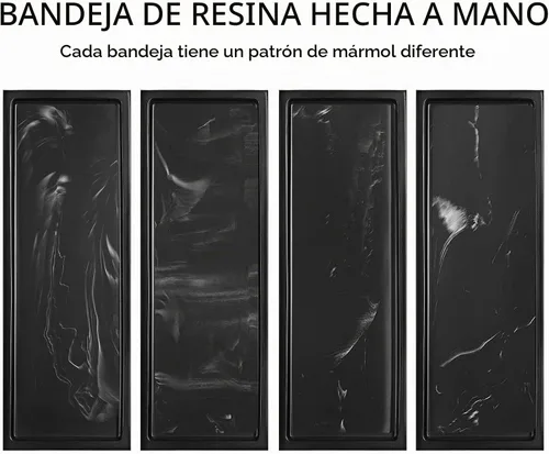 Vista 8 de Luxspire Bandeja de resina para tocador, bandeja de baño, bandeja de almacenamiento para tanque del inodoro, 11 x 4 pulgadas, bandejas para A - Tinta