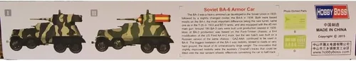 Vista 2 de Hobby Boss 1/35 Kit de modelo de coche de armadura soviética BA-6