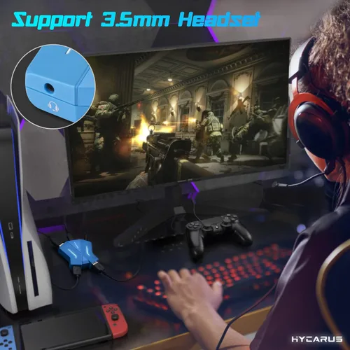 Vista 5 de Keyboard and Mouse Adapter Compatible with PS4, Xbox One, Xbox Series XS, N-Switch, Perfect for Games Such as FPS, TPS, RTS, etc.