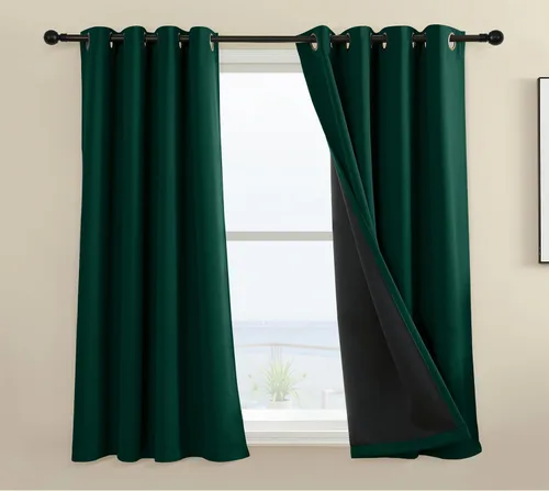 Vista 61 de Rutterllow - Cortinas 100% opacas, paneles de cortina con ojales, aislamiento térmico y bloqueo de luz para habitación y sala de estar