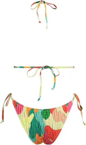 Vista 2 de VOLAFA Conjunto de traje de baño de dos piezas con estampado de triángulo para mujer
