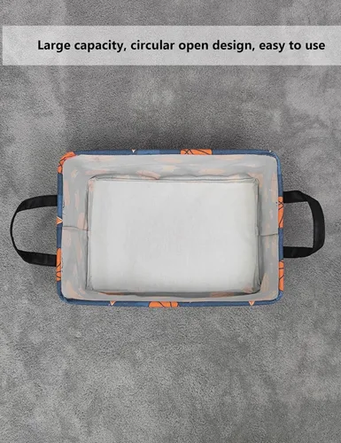 Vista 4 de QUEENLALA Cesta para la colada rectangular, cesta para la ropa sucia plegable para guardería, para organizar/almacenar, cestas para contenedores