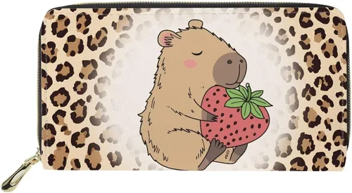 Vista 10 de FOR U DESIGNS Cartera larga con cremallera alrededor de las mujeres de la PU del teléfono del embrague de la tarjeta del, Mariposa estética arco iris