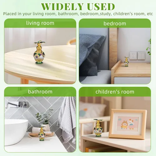Vista 7 de Healifty Botella de perfume de vidrio recargable de 2.75 pulgadas, contenedor de aceite esencial para aromaterapia para el hogar, botella